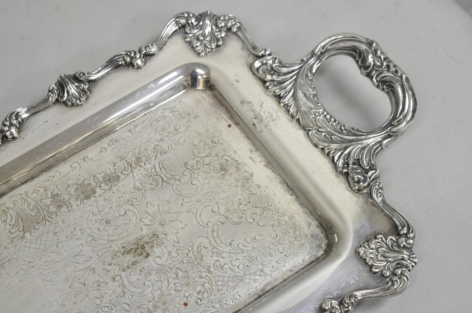 W&S Blackinton Victorian Silver Plated Narrow Serving Platter Dish Bar Tray For Sale 2