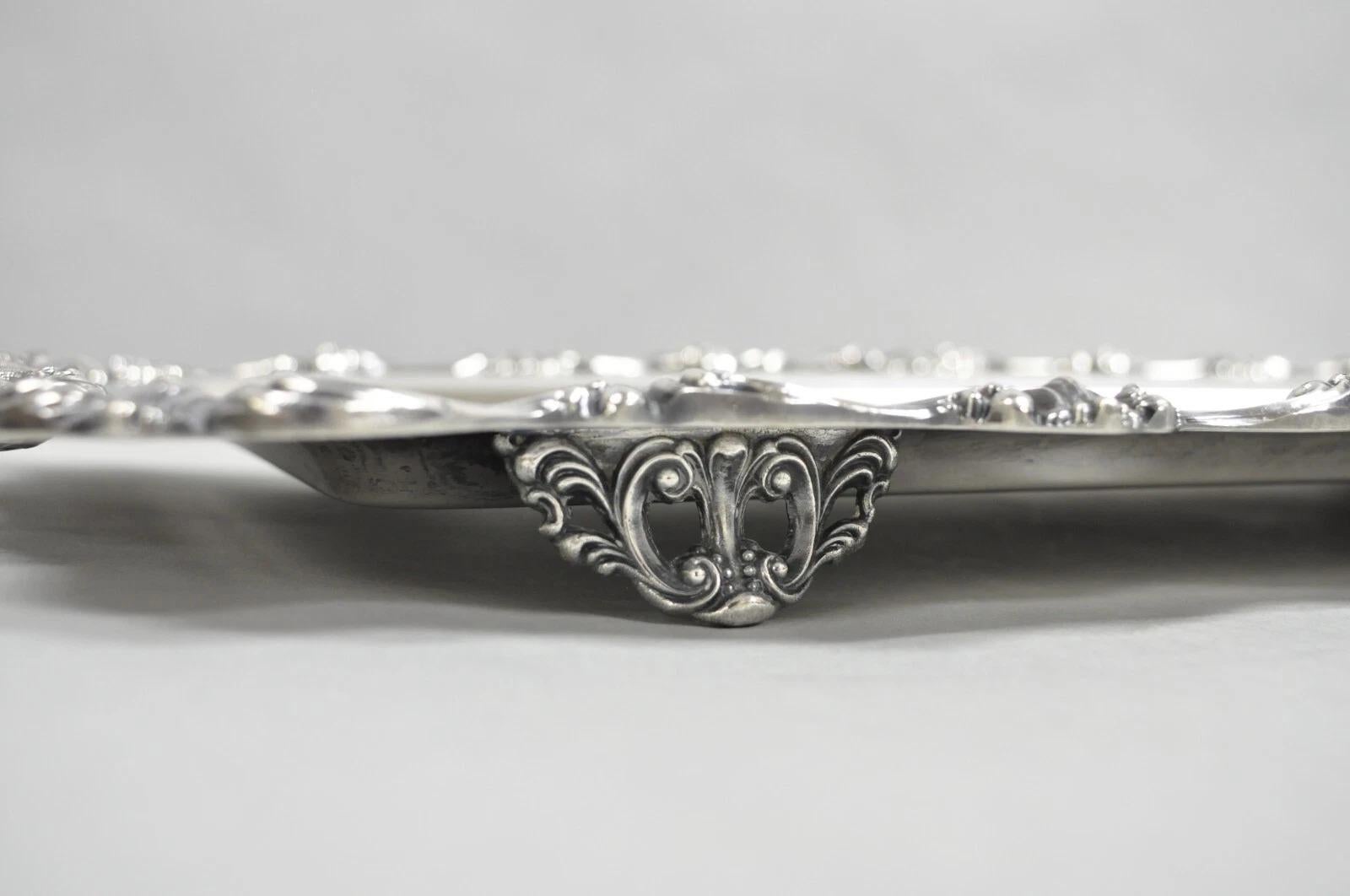 W&S Blackinton Victorian Silver Plated Narrow Serving Platter Dish Bar Tray For Sale 3