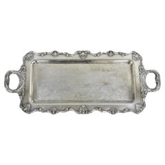 W&S Blackinton Victorian Silver Plated Narrow Serving Platter Dish Bar Tray