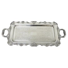 W&S Blackinton Victorian Silver Plated Narrow Serving Platter Dish Bar Tray