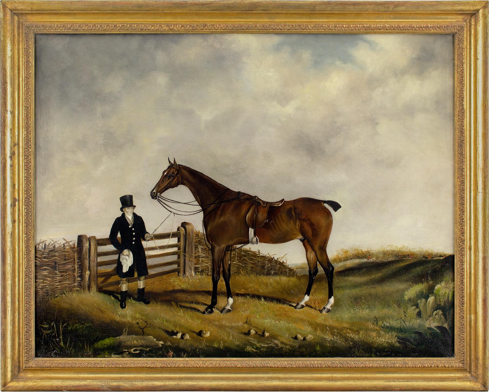 W.S. Cooper, A Bay Hunter & Groom In A Landscape