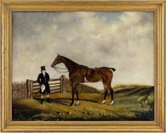 W.S. Cooper, A Bay Hunter & Groom In A Landscape