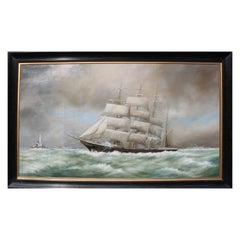 W.S. Lacey ‘British, 19th-20th Century’ Oil on Canvas "Tall Ship at Sail"