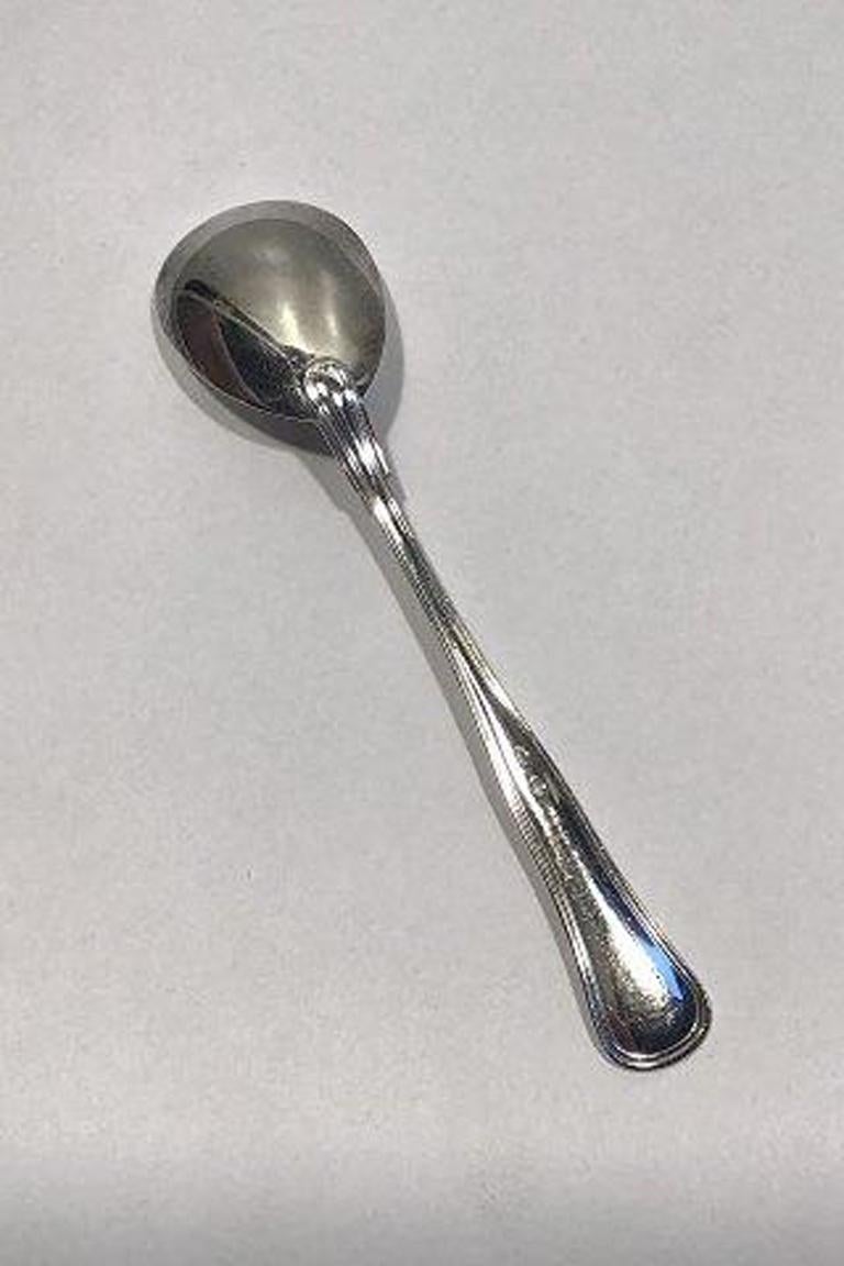 W&S Sørensen Silver Dobbeltriflet Old Danish Jam Spoon In Good Condition For Sale In Copenhagen, DK