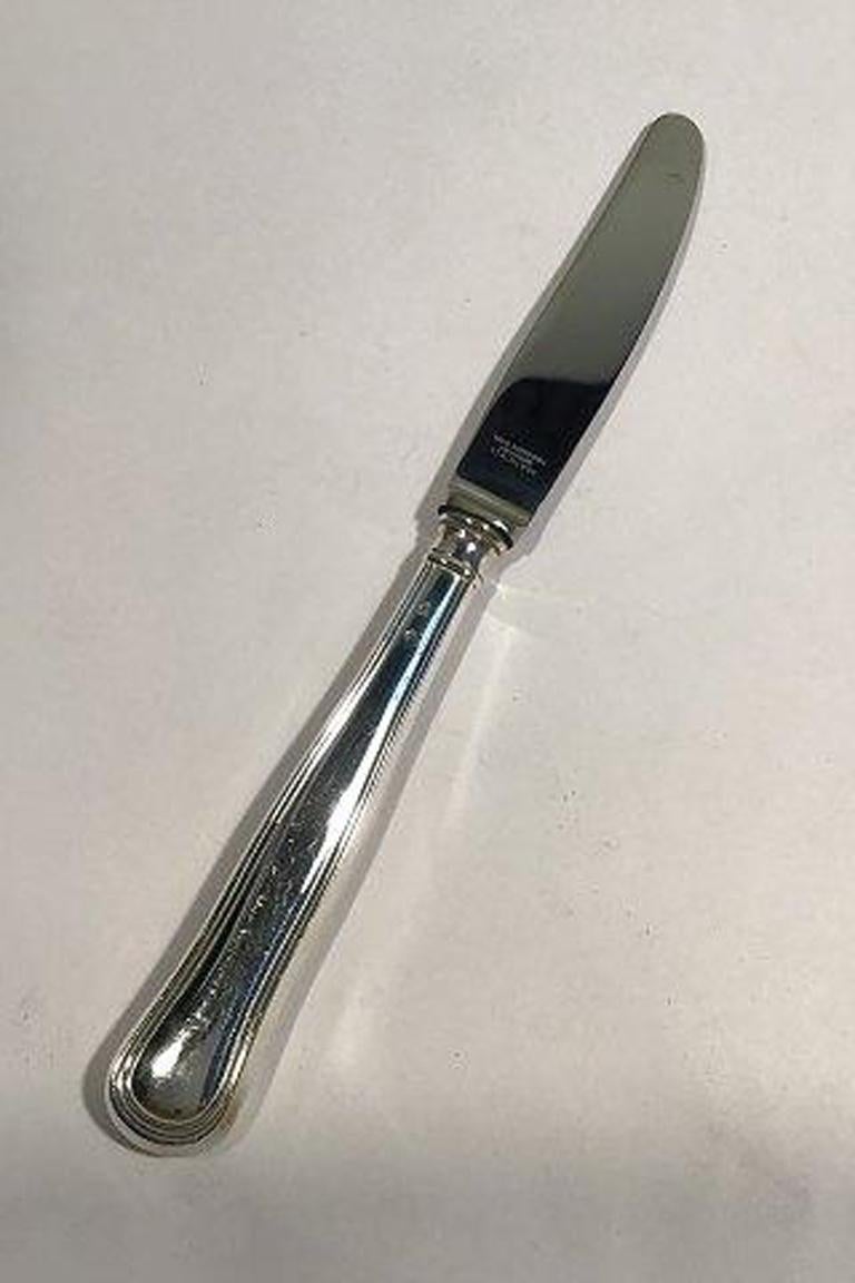W&S Sørensen Silver Dobbeltriflet Old Danish Luncheon Knife In Good Condition For Sale In Copenhagen, DK