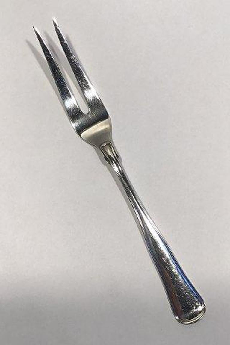 W&S Sørensen Silver Dobbeltriflet Old Danish Meat fork.

Measures 23 cm(9 1/16 in).
 