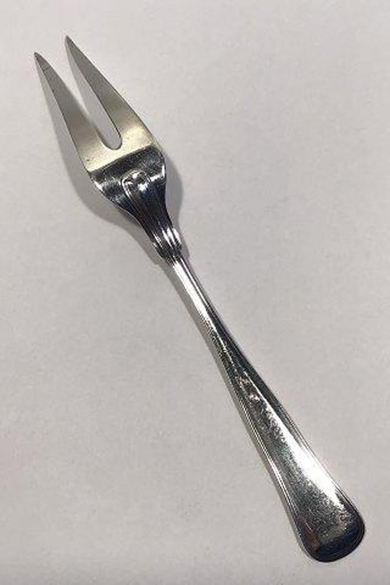 W&S Sørensen Silver Dobbeltriflet Old Danish Meat Fork In Good Condition For Sale In Copenhagen, DK