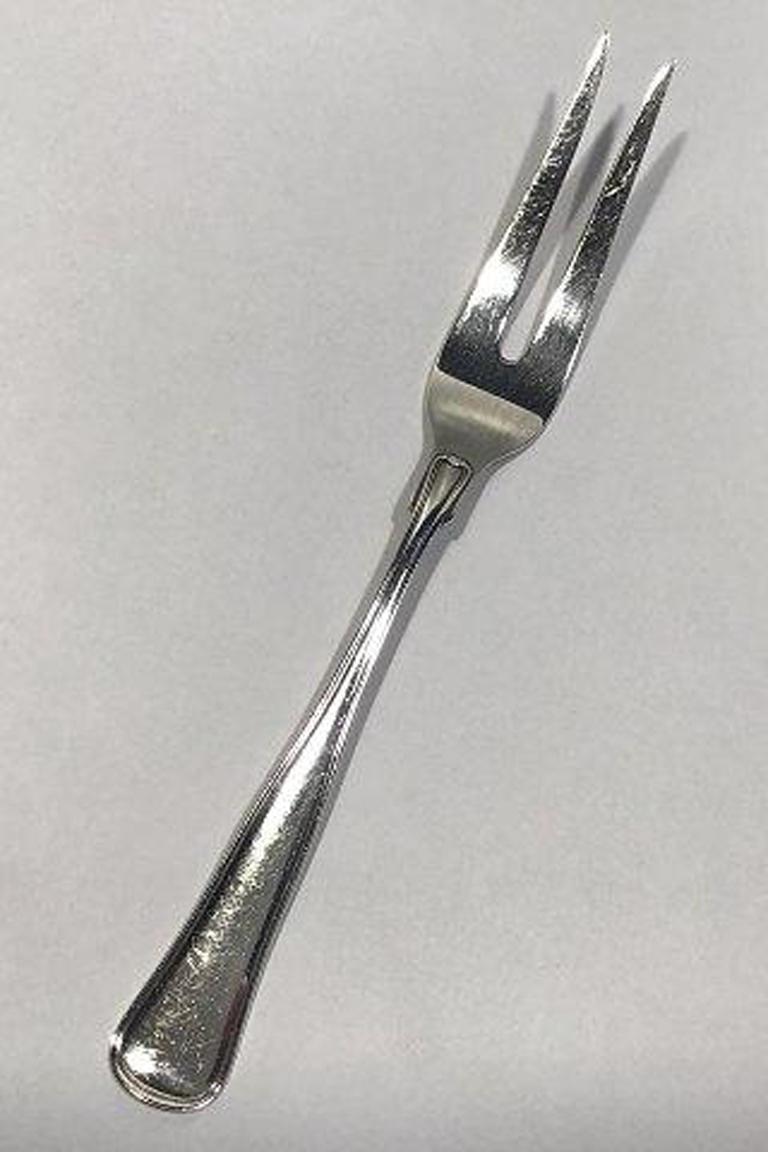 W&S Sørensen Silver Dobbeltriflet Old Danish Meat Fork For Sale 1