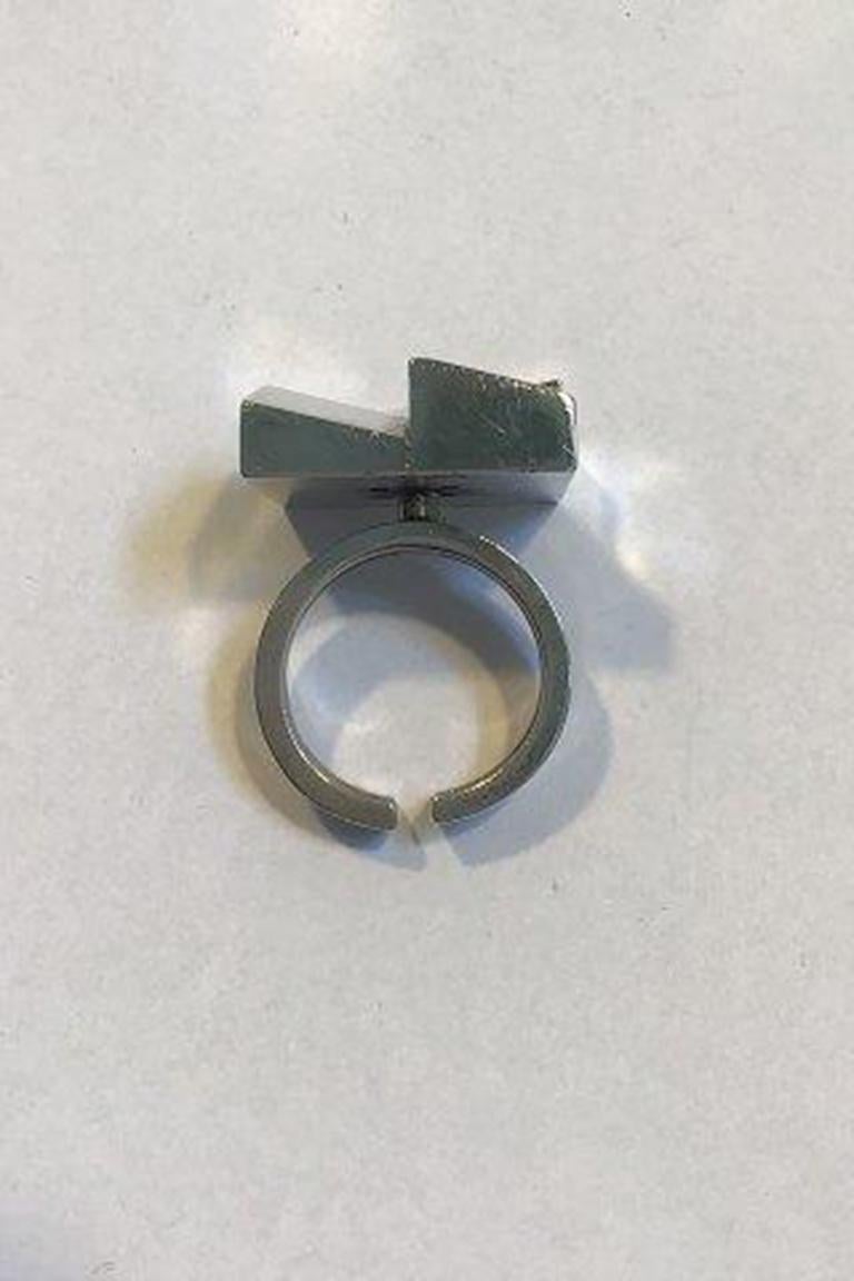 W&S Sørensen Sterlingsilber-Ring im Zustand „Gut“ im Angebot in Copenhagen, DK