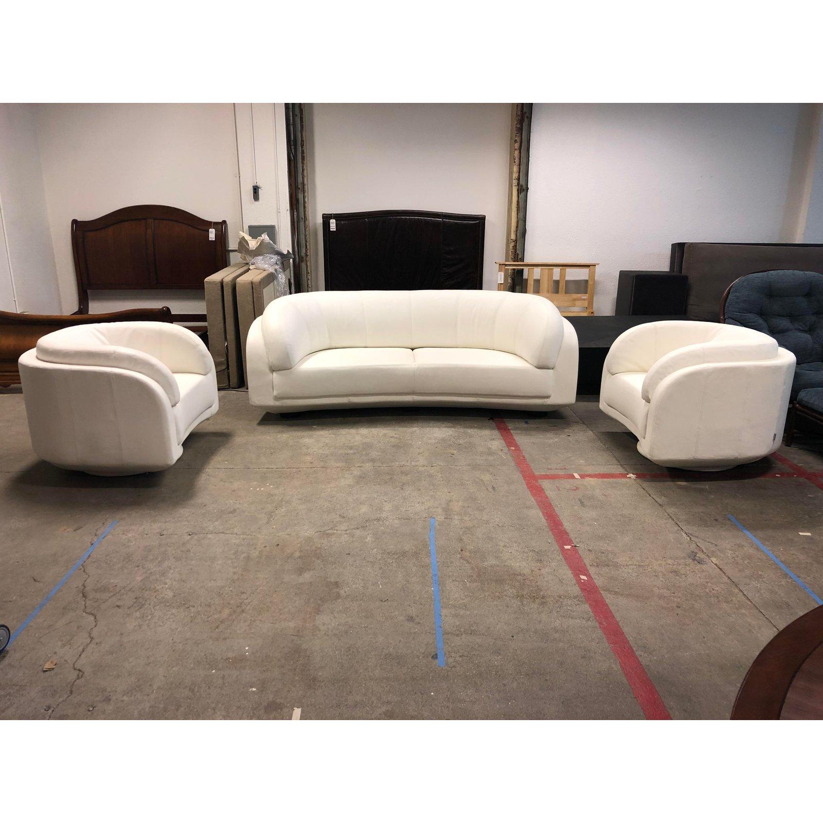 W.Schillig Arabesque Sofa and Pair of Swivel Chairs For Sale 1