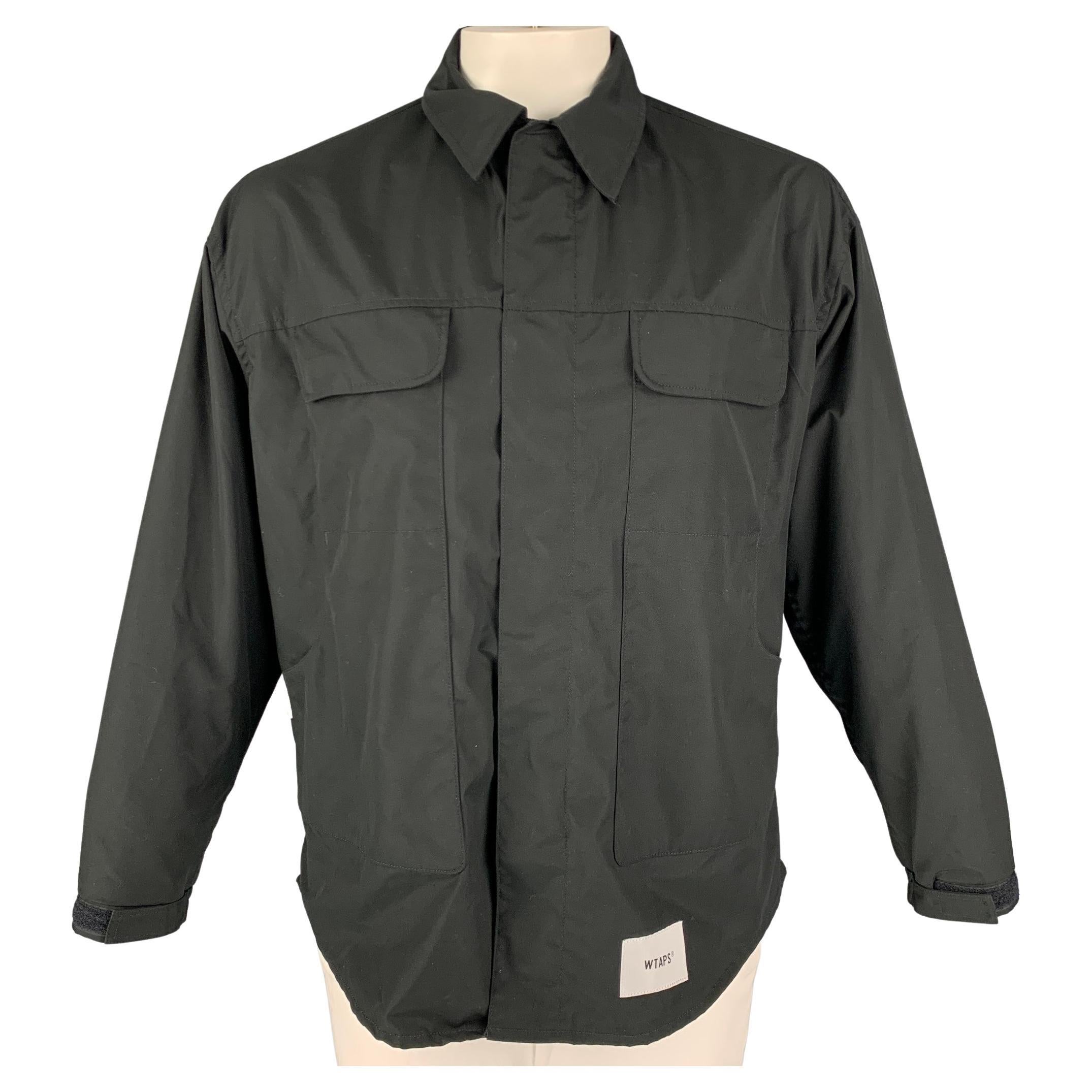 WTAPS Size M Black Polyester Cotton Zip Jacket