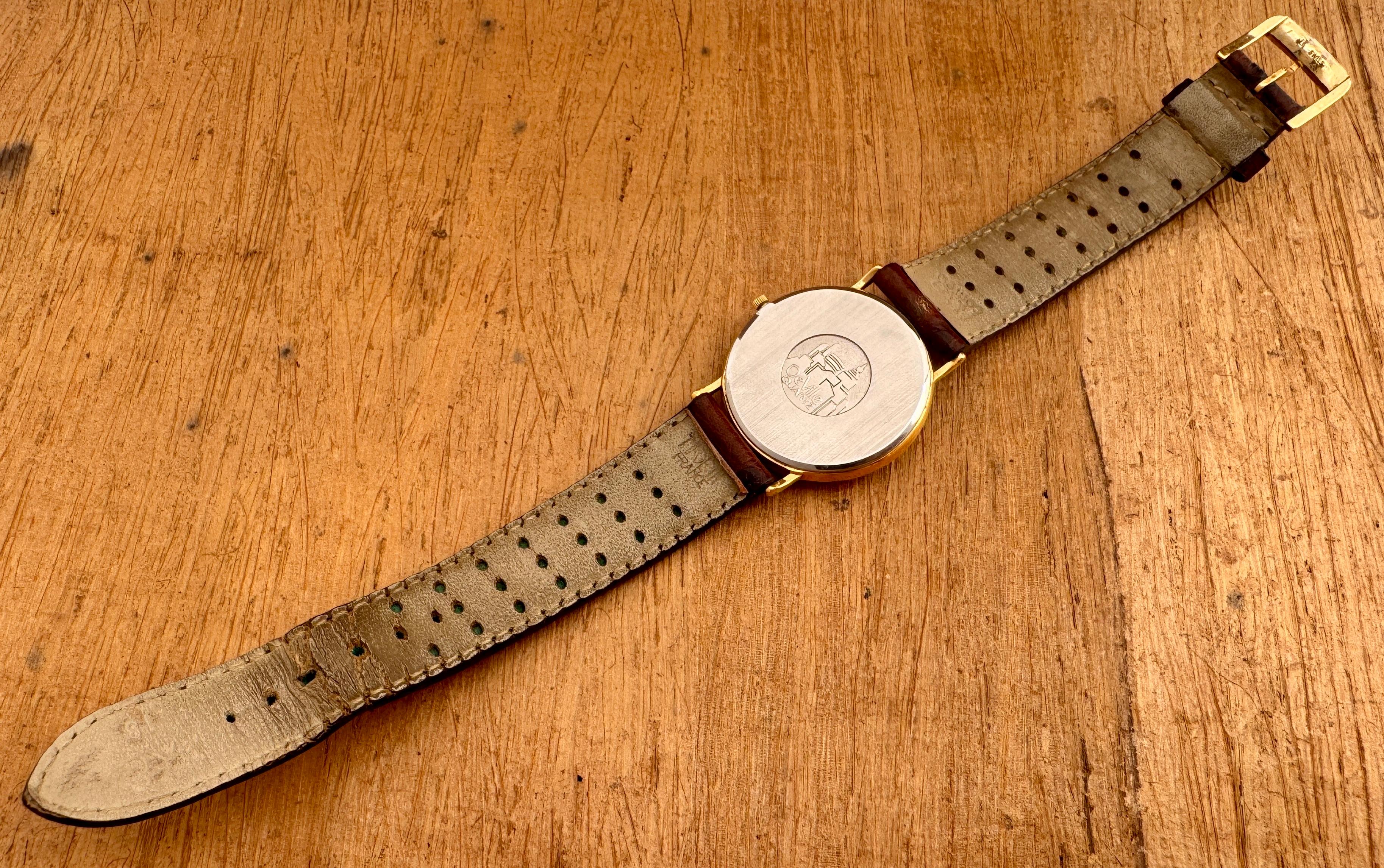 [WTS] Omega De Ville Ref 1950055 Striped Dial cal 1378 Thin Gold Plated For Sale 6