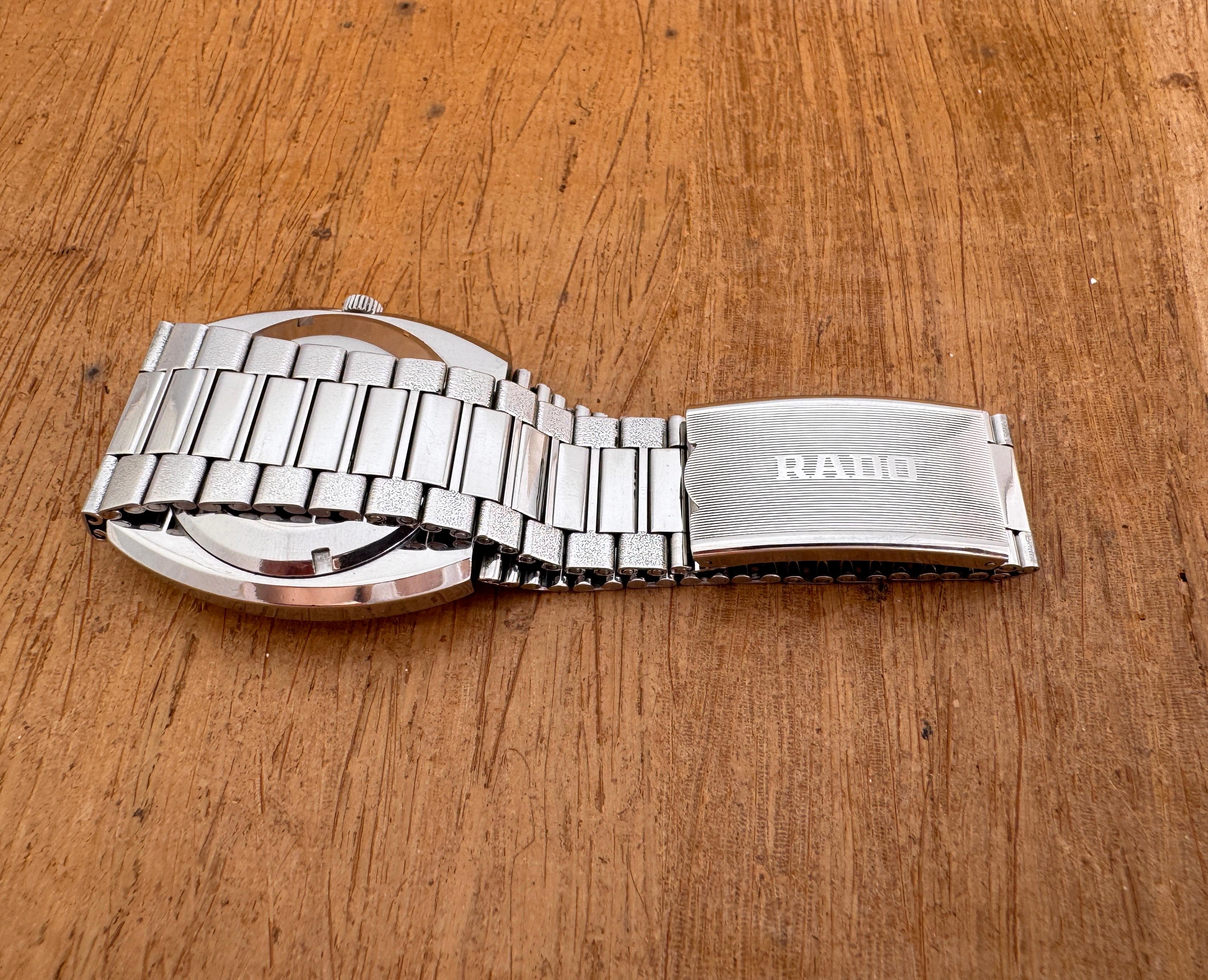 WTS] RADO CONWAY 30 watch Automatic Rare Dial Day / Date Stainless Steel Watch in vendita 5