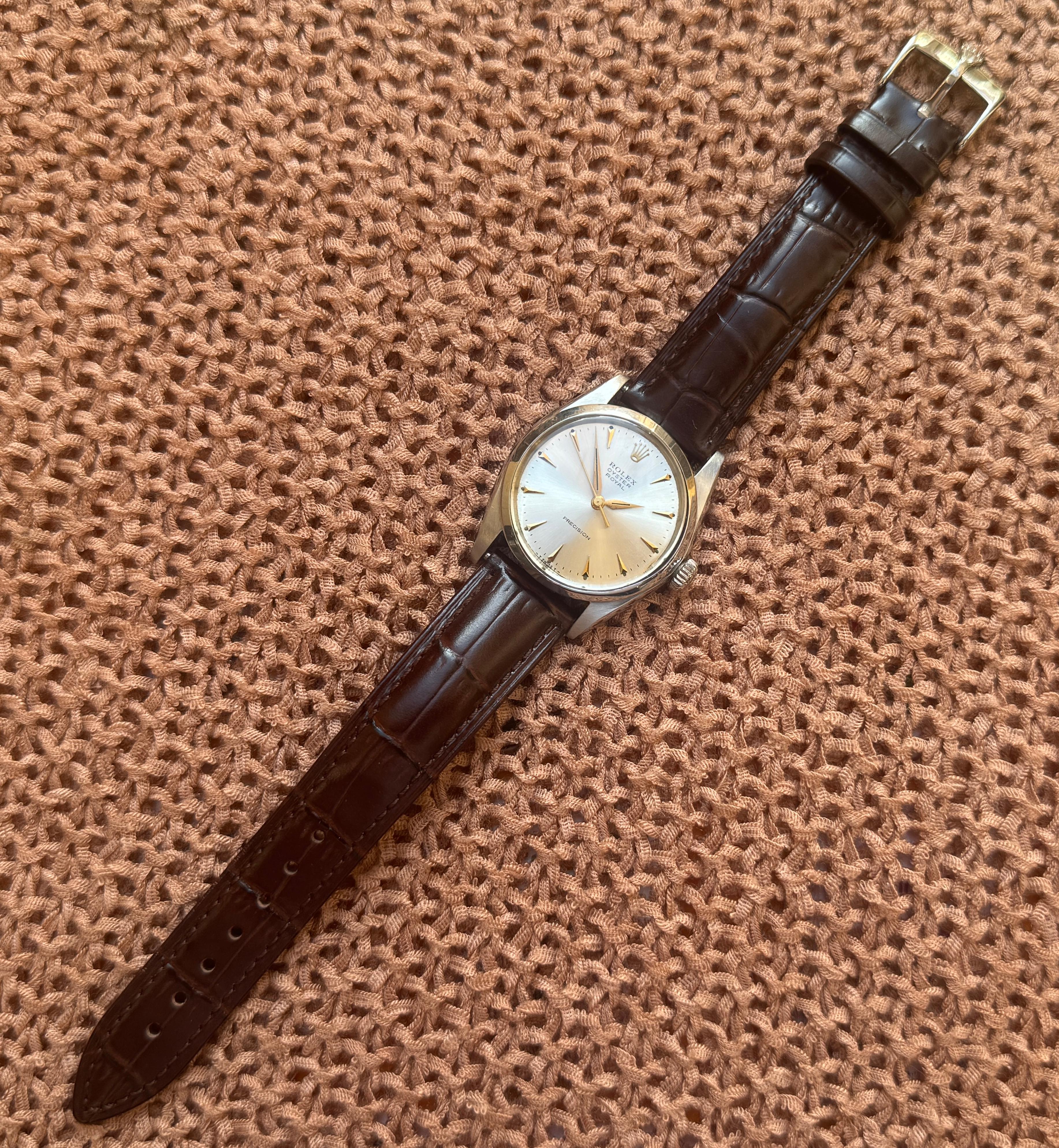 Uomo [WTS] Rolex Oyster Precision Royal Ref.6426 Intact Rare Dial Men's Watch in vendita