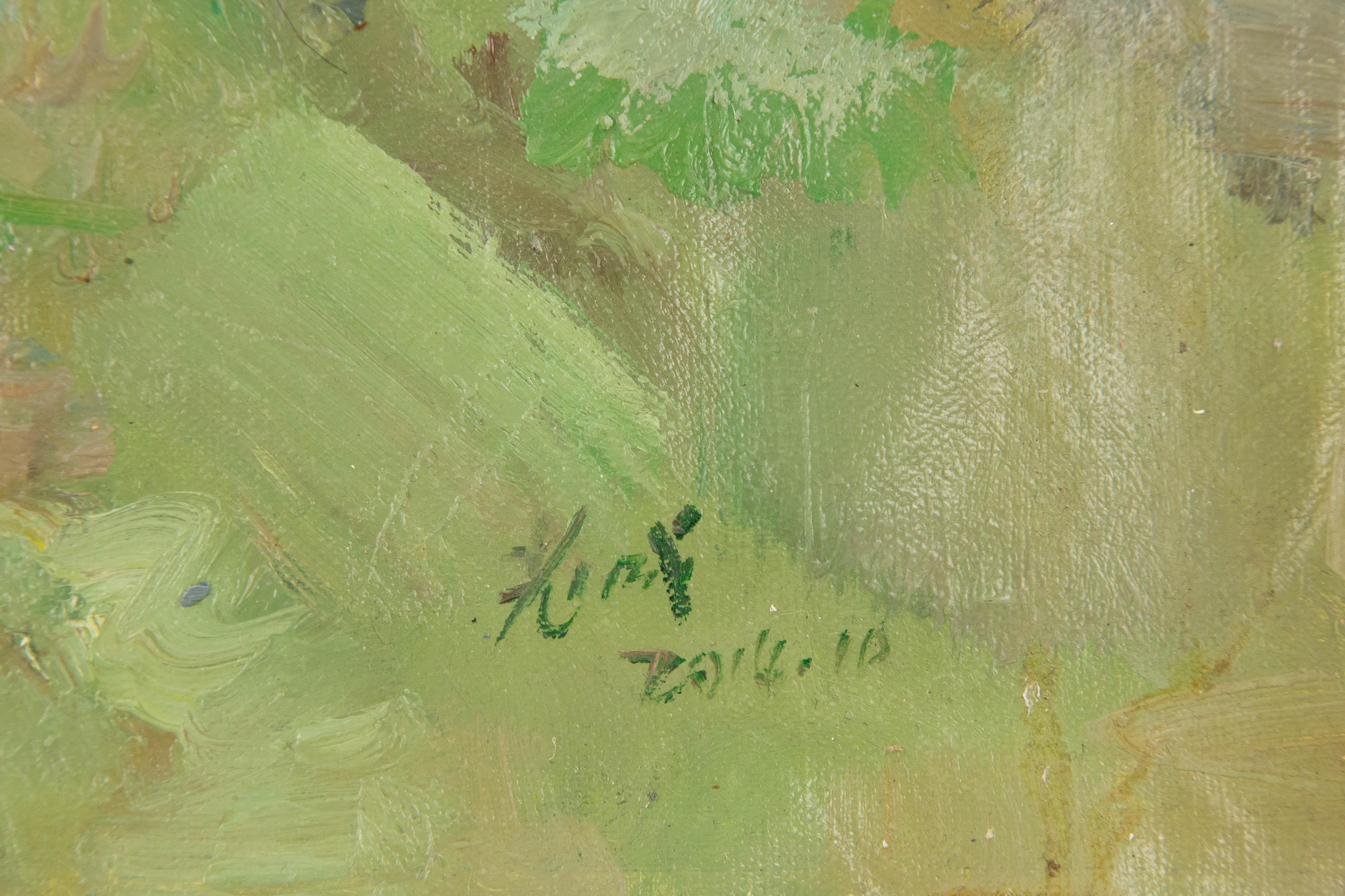 Wuang Cheng Landschaft, Original, Öl auf Leinwand, „Große Wand“, Wuang Cheng im Angebot 6