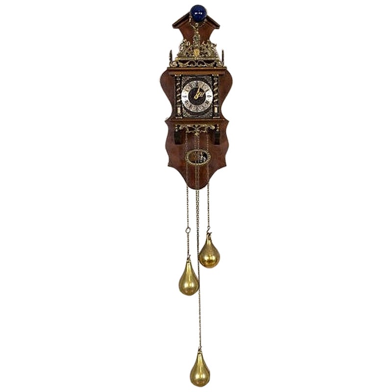 Wuba Wall Clock from the Mid. 20th Century in Oak Case