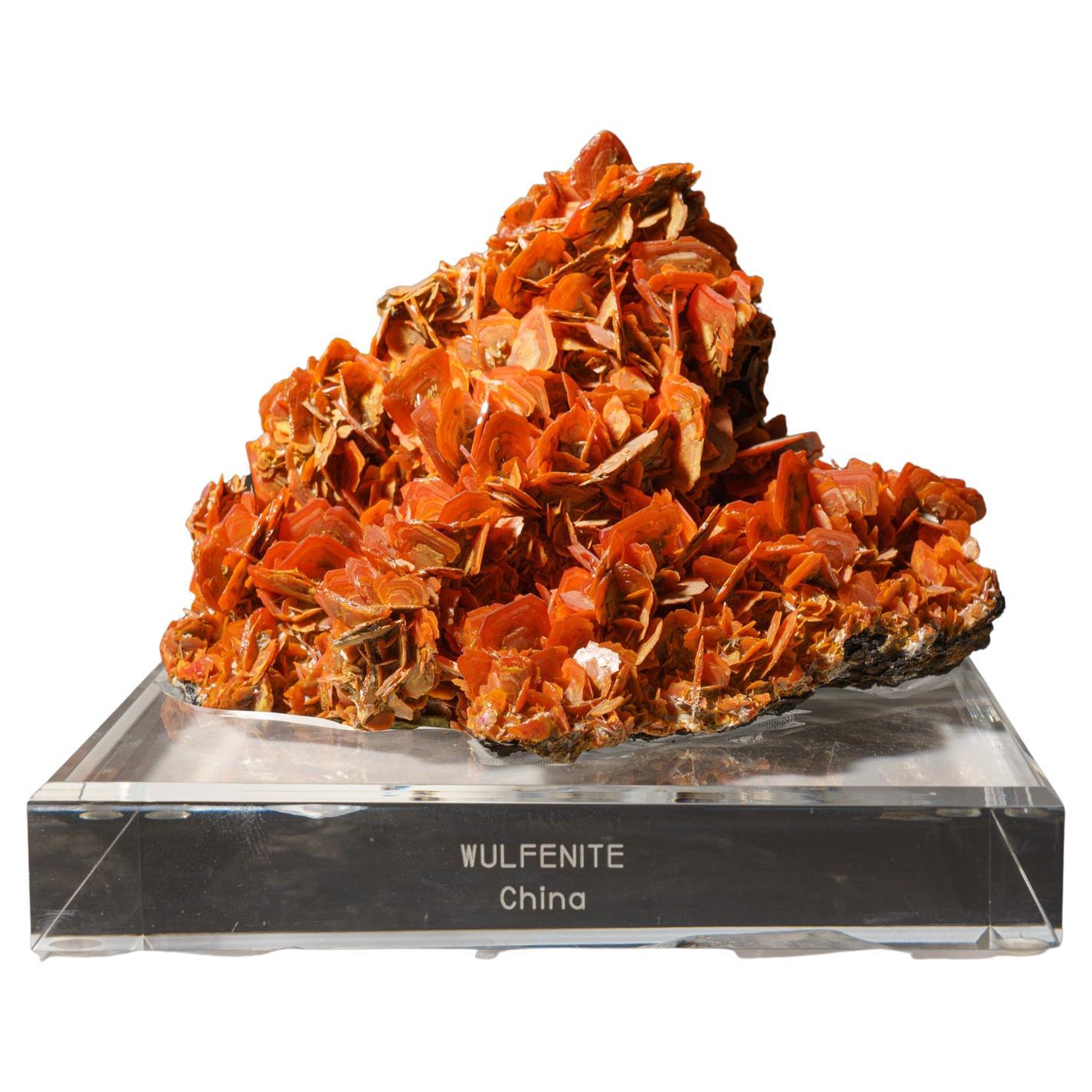 Wulfenite Mineral Crystal from China (1.33 lbs) For Sale