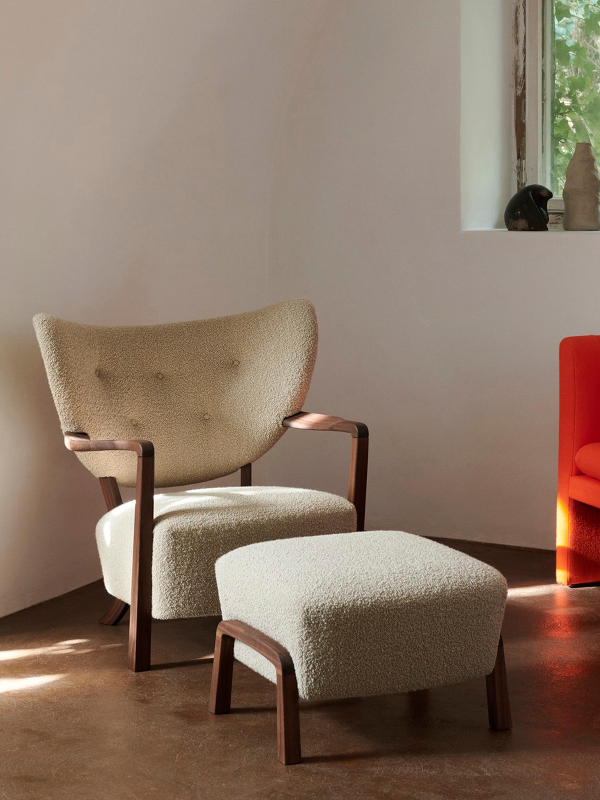 XXIe siècle et contemporain Chaise longue Wulff ATD2 en Karakorum 003 et noyer huilé pour &Tradition en vente