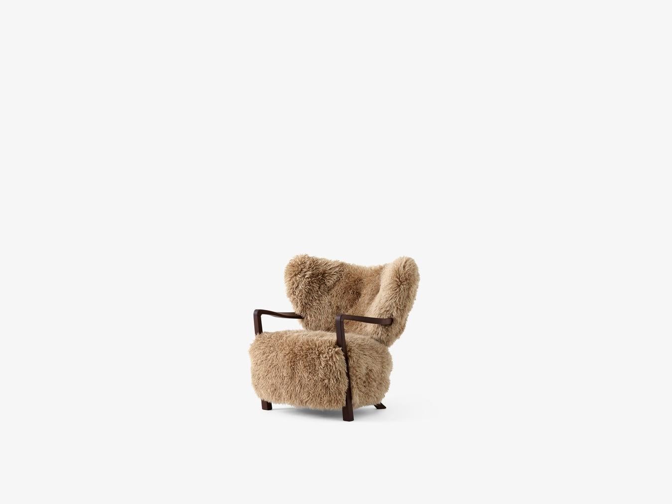 Sillón Wulff ATD2 en piel de oveja/miel 50 mm y nogal para & Tradición Nogal en venta