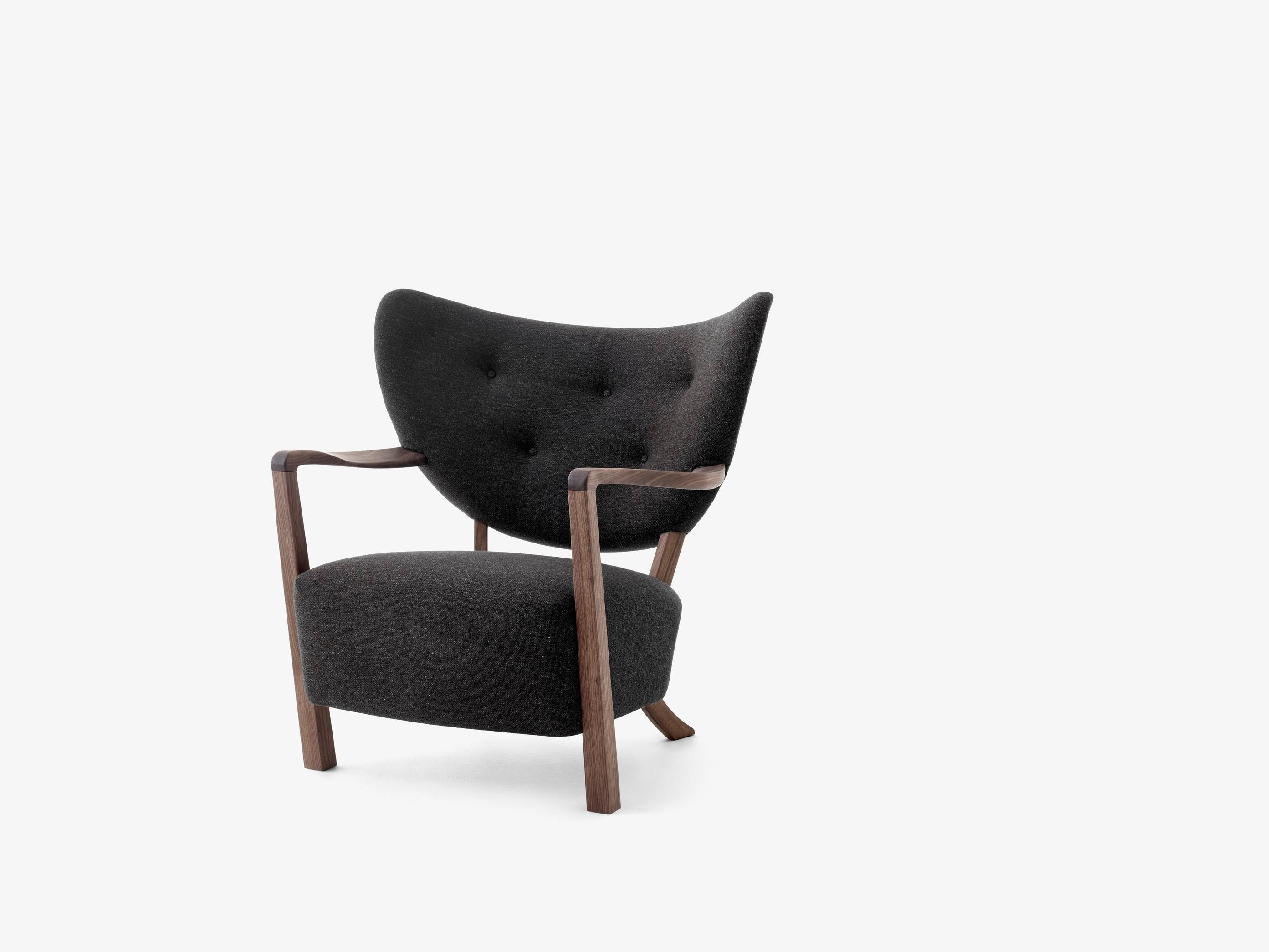 XXIe siècle et contemporain Chaise longue ATD2, Kvadrat - Hallingdal 65/ 0376 & Noyer pour &Tradition en vente