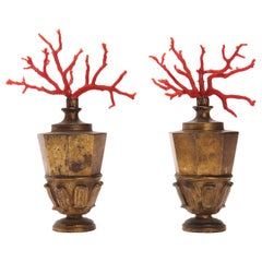 Wunderkammer Pair of Coral Branches, Italy, 1870