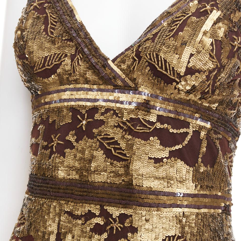 WUNDERKIND bronze gold brown 100% silk floral sequin handkerchief dress US2 S
Reference: NKLL/A00532
Brand: Wunderkind
Material: Silk
Color: Gold, Brown
Pattern: Sequins
Closure: Zip
Lining: Brown Silk
Extra Details: Padded at