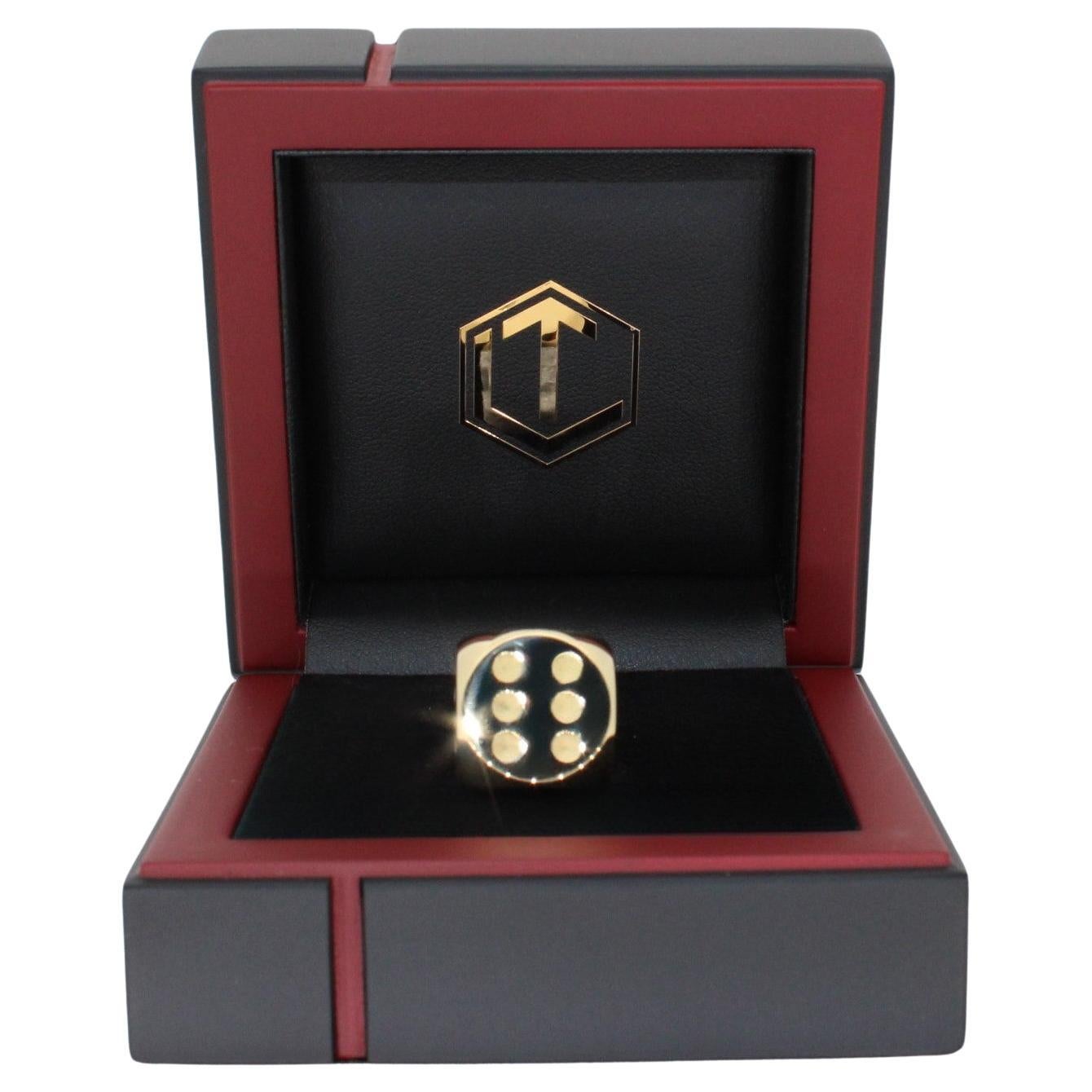 Würfel 18 Karat Gold, massiv, 16mm, handgefertigt, Zertifikat, Made in Germany For Sale