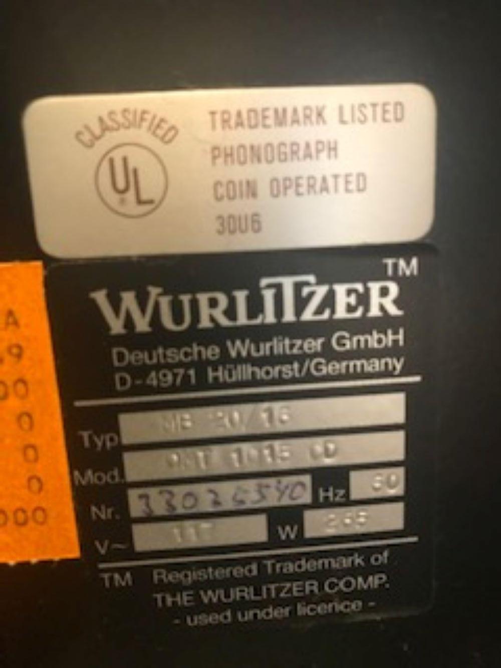 Wurlitzer Juke Box For Sale 5
