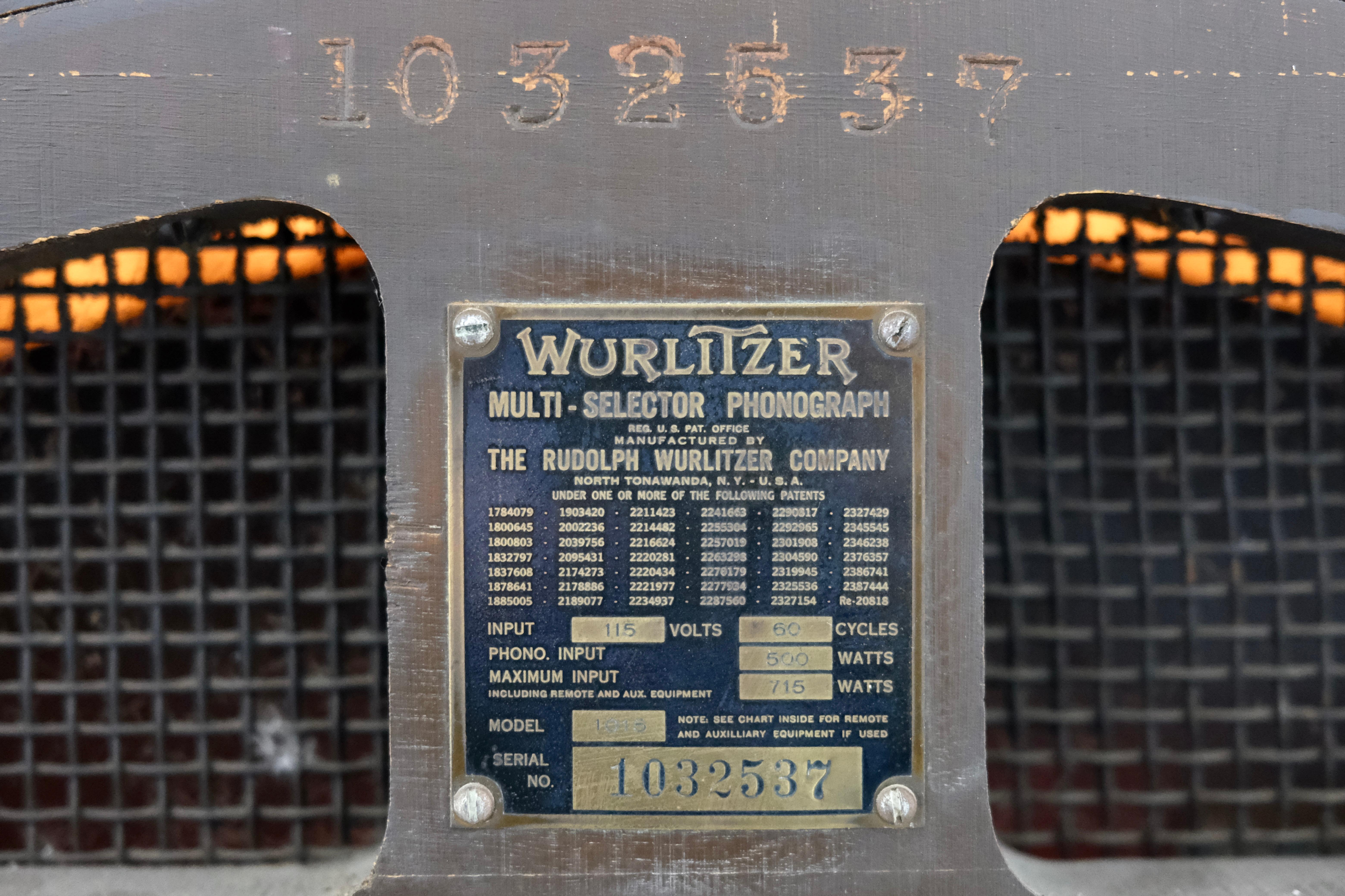 1941 wurlitzer jukebox