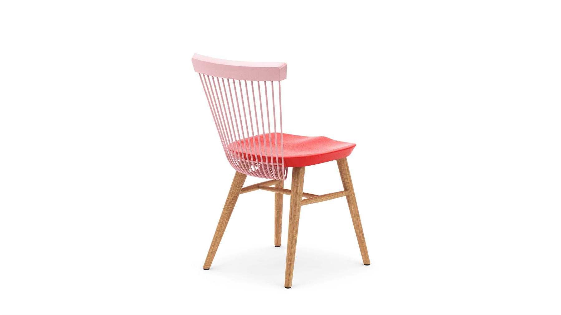 Modern Hayche WW Chair CS1, Stained Oak & Metal Rods, UK, Made to Order For Sale