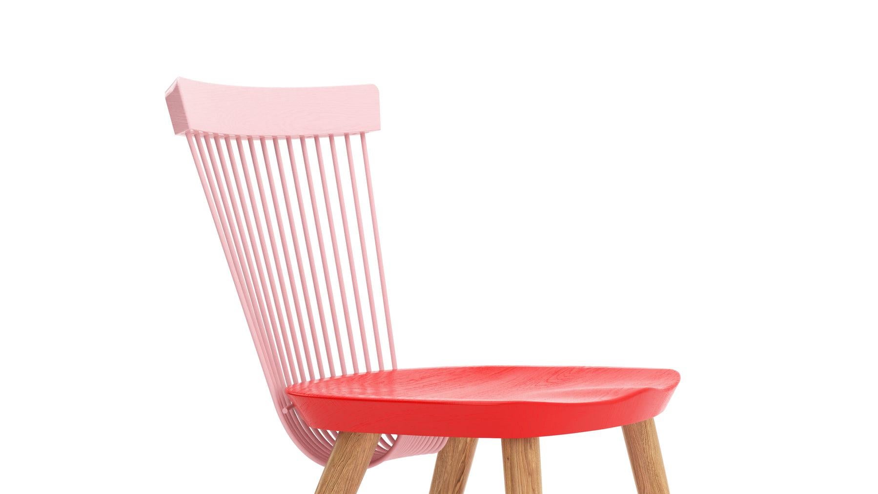British Hayche WW Chair CS1, Stained Oak & Metal Rods, UK, Made to Order For Sale