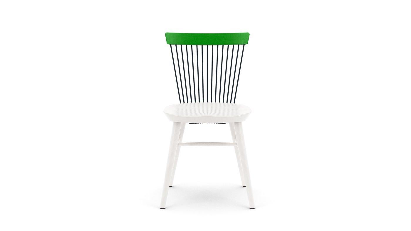 Modern Hayche WW Chair CS2, Stained Oak & Metal Rods, UK, Made to Order For Sale