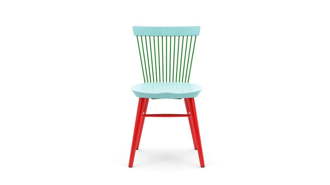 Modern Hayche WW chair CS4, Stained Oak & Metal Rods, UK, Made to Order For Sale