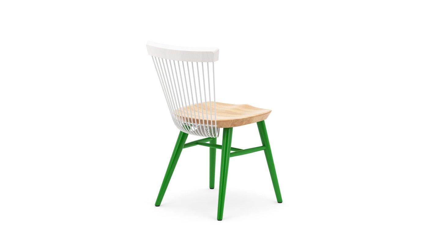 Modern Hayche WW Chair CS5, Stained Oak & Metal Rods, UK, Made to Order For Sale