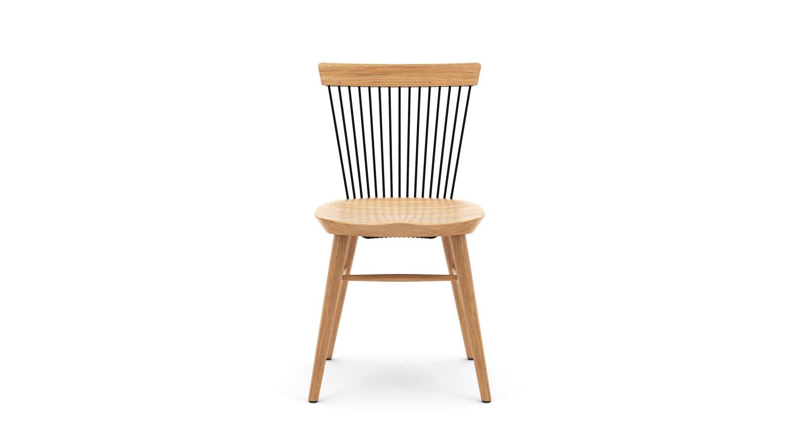 Metalwork Hayche WW Chair, solid oak & metal rods, United Kingdom, Made To Order For Sale