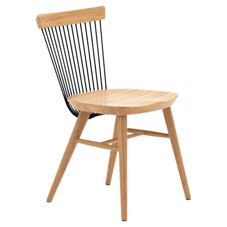 Hayche WW Chair, solid oak & metal rods, United Kingdom, Made To Order For Sale