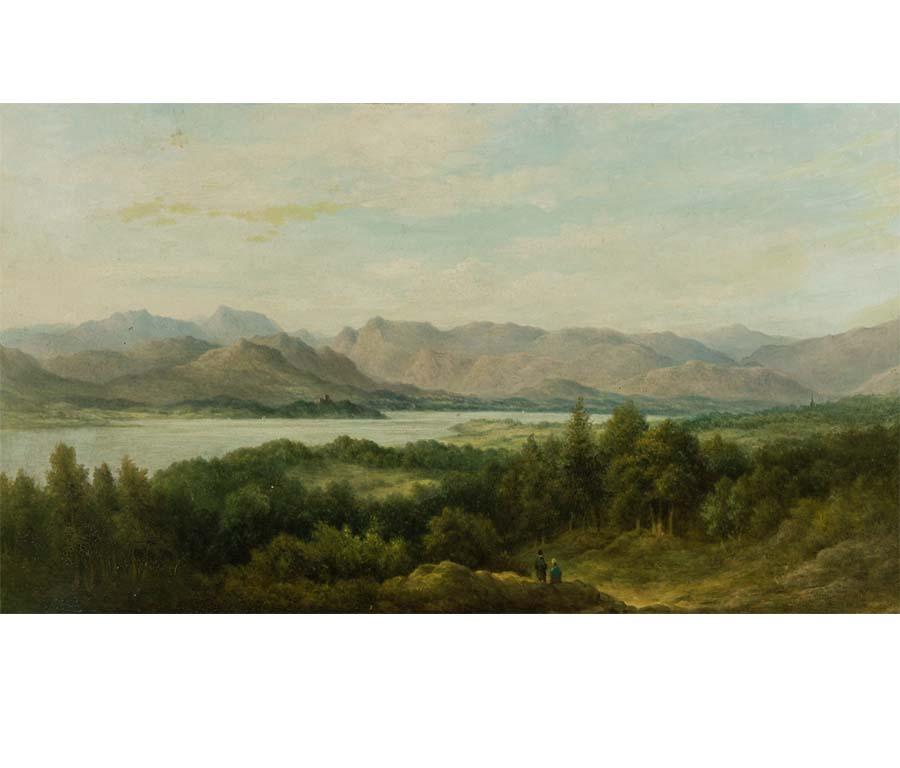 W.W. Gill - Signed 19th Century English Oil, Panoramic Lakeland Landscape 2