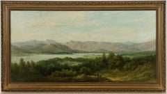 W.W. Gill - Signed 19th Century English Oil, Panoramic Lakeland Landscape