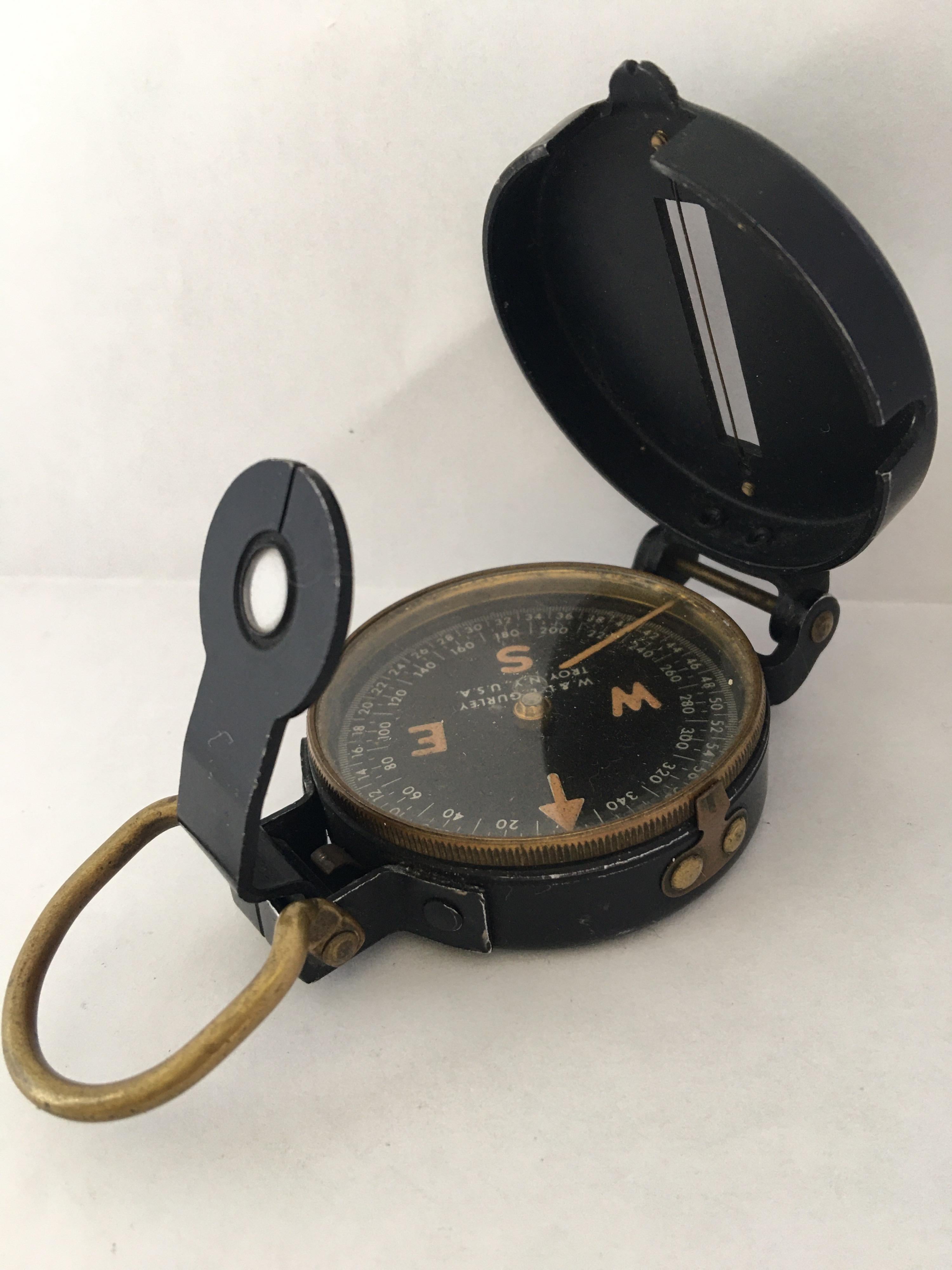WW II Field Compass Manufactured by W & L..E. Gurley, Troy, NY, USA 2