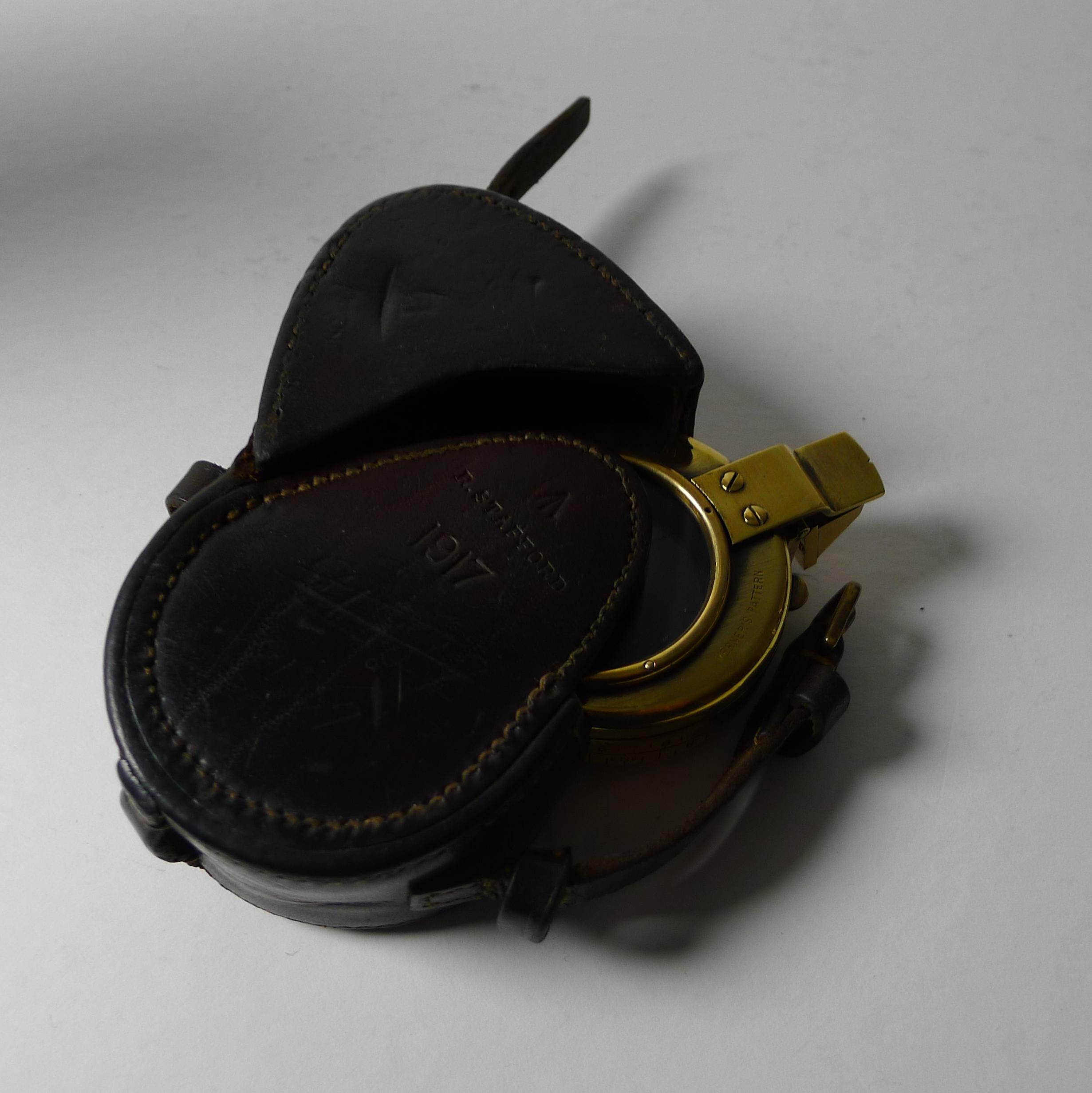 Brass WW1 1915 British Army Officer's Compass - Verner's Patent MK VII by E. Koehn