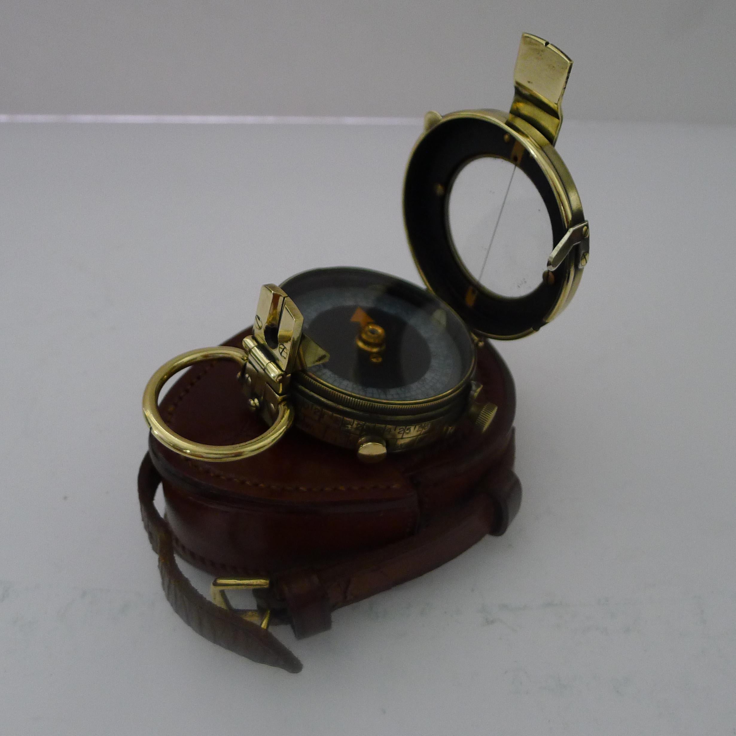 WW1 1917 British Army Officer's Compass, Verner's Patent MK VIII by French Ltd In Good Condition In Bath, GB