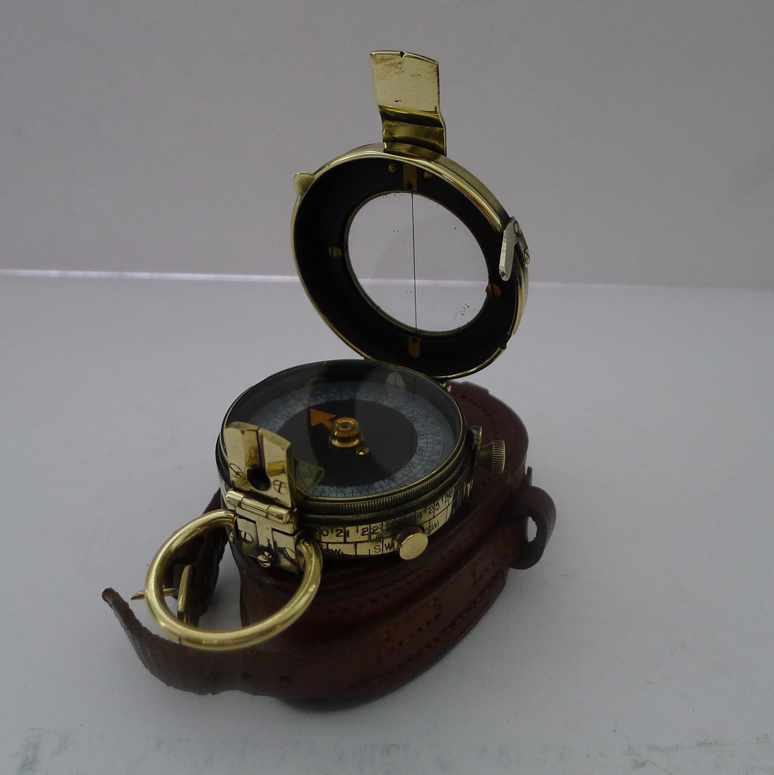 Early 20th Century WW1 1917 British Army Officer's Compass, Verner's Patent MK VIII by French Ltd