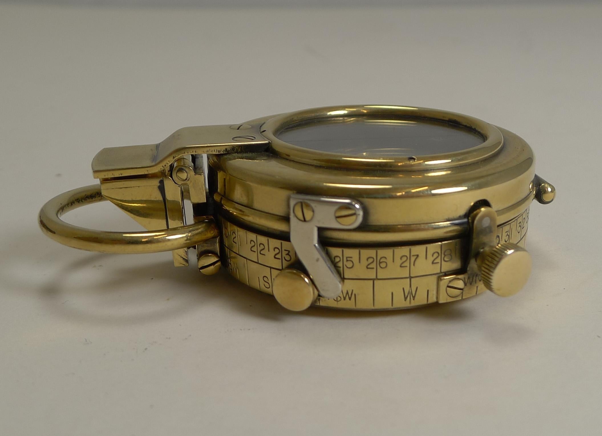 WW1 1917 British Army Officer's Compass Verner's Patent MK VIII by French Ltd In Good Condition In Bath, GB