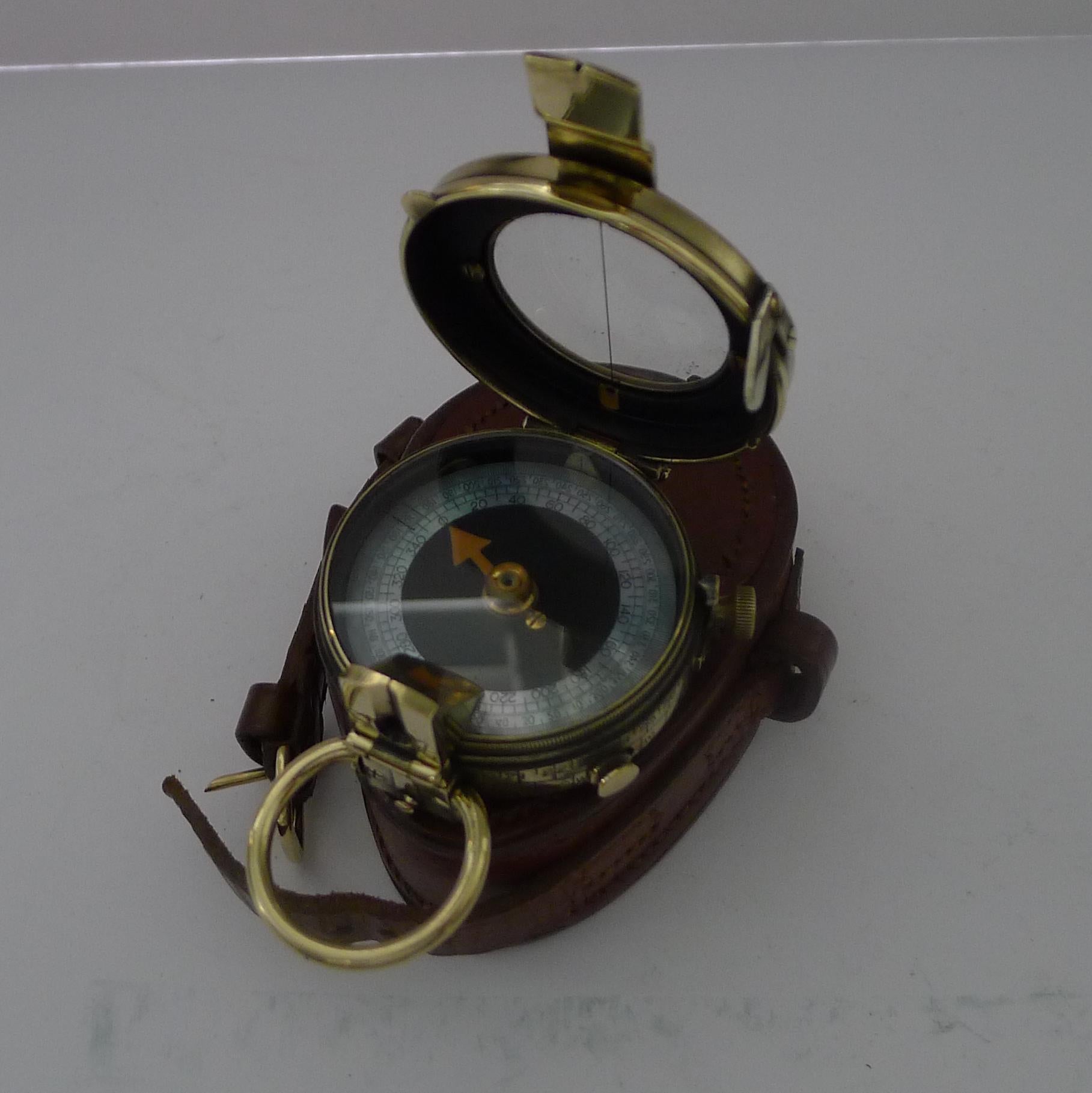 Brass WW1 1917 British Army Officer's Compass, Verner's Patent MK VIII by French Ltd