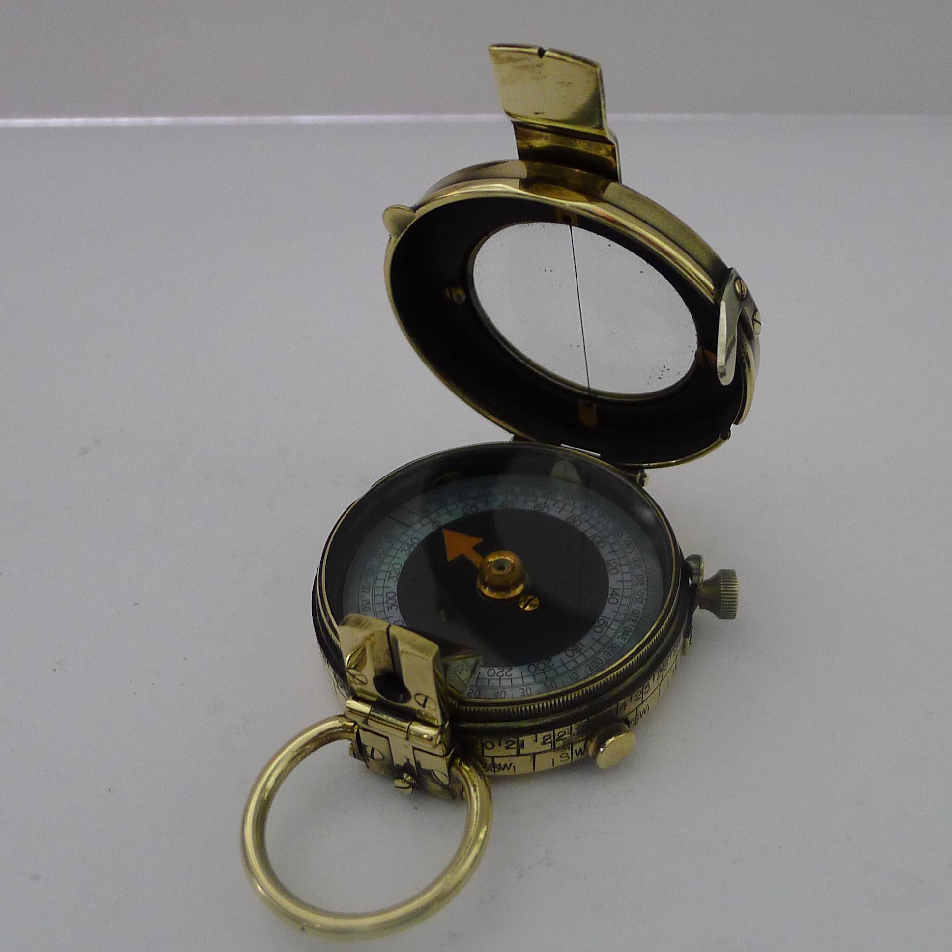 WW1 1917 British Army Officer's Compass, Verner's Patent MK VIII by French Ltd 1