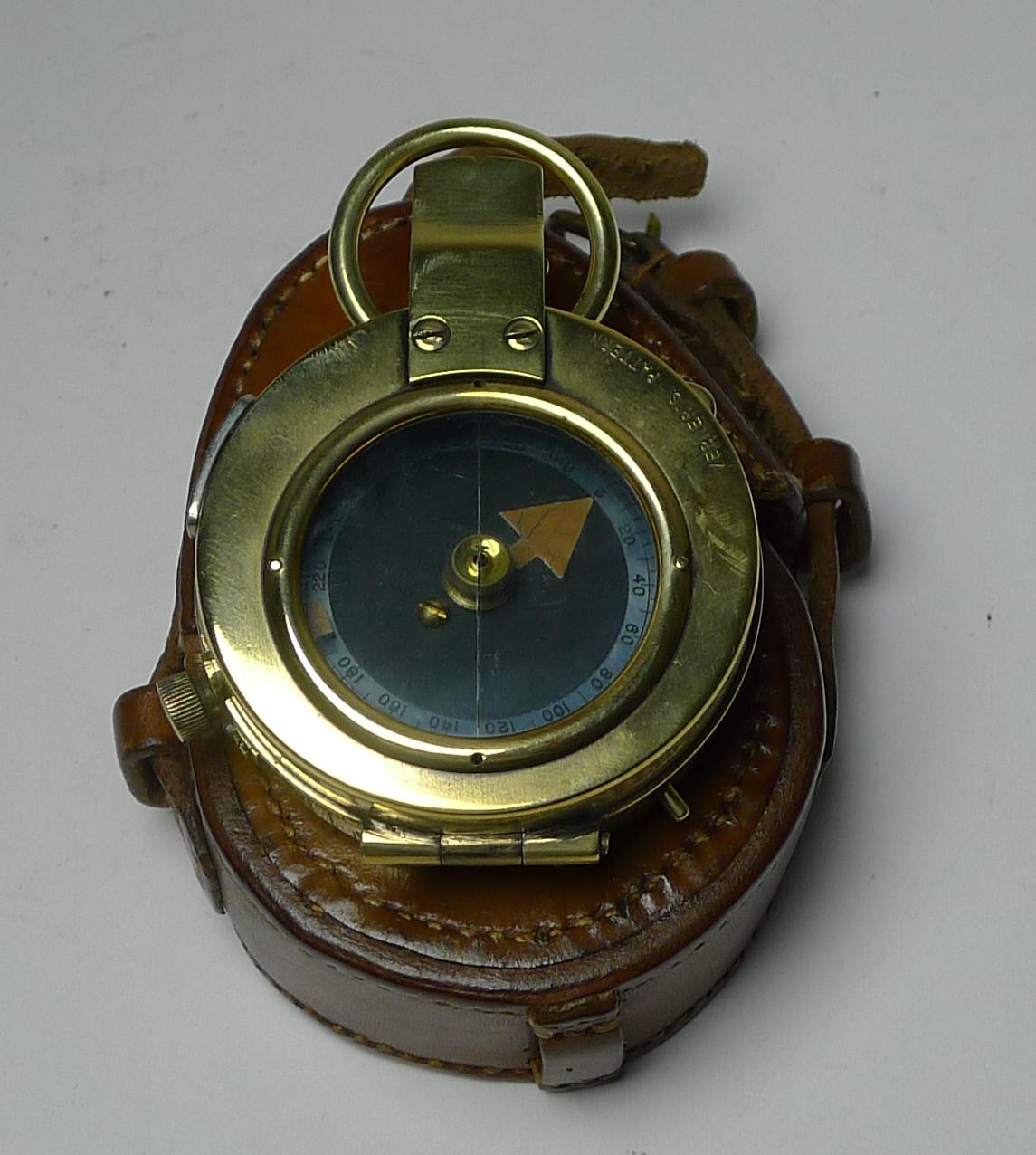 Laiton Boussole d'officier de l'armée britannique WW1 1917 - Verner's Patent MK VIII