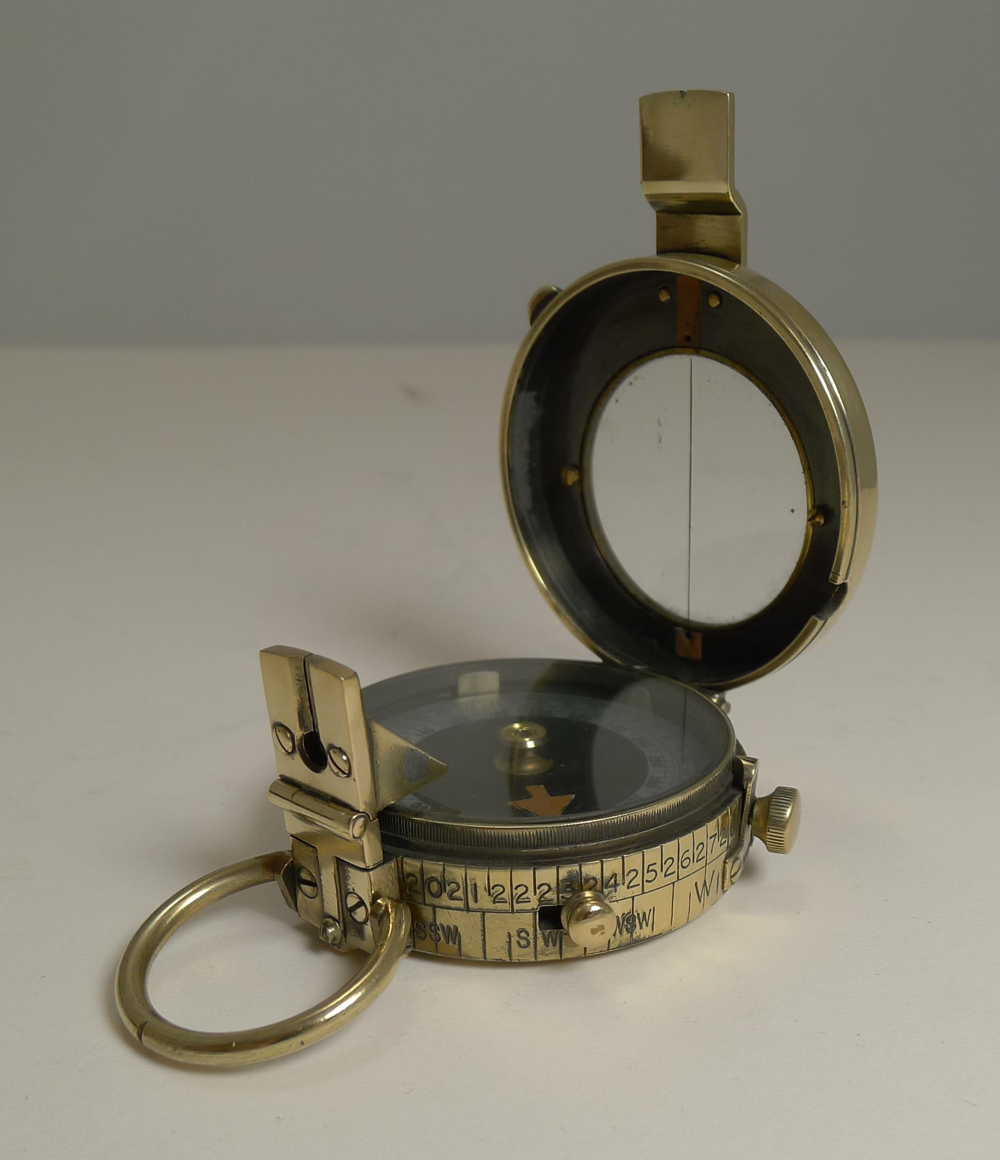 Early 20th Century WWI 1918 British Army Officer's Compass by J H Steward, London