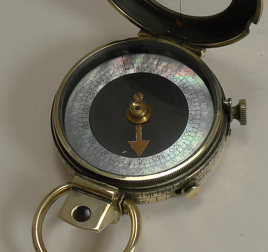 WW1 1918 British Army Officer's Compass, Verner's Patent MK VIII by E. Koehn 2