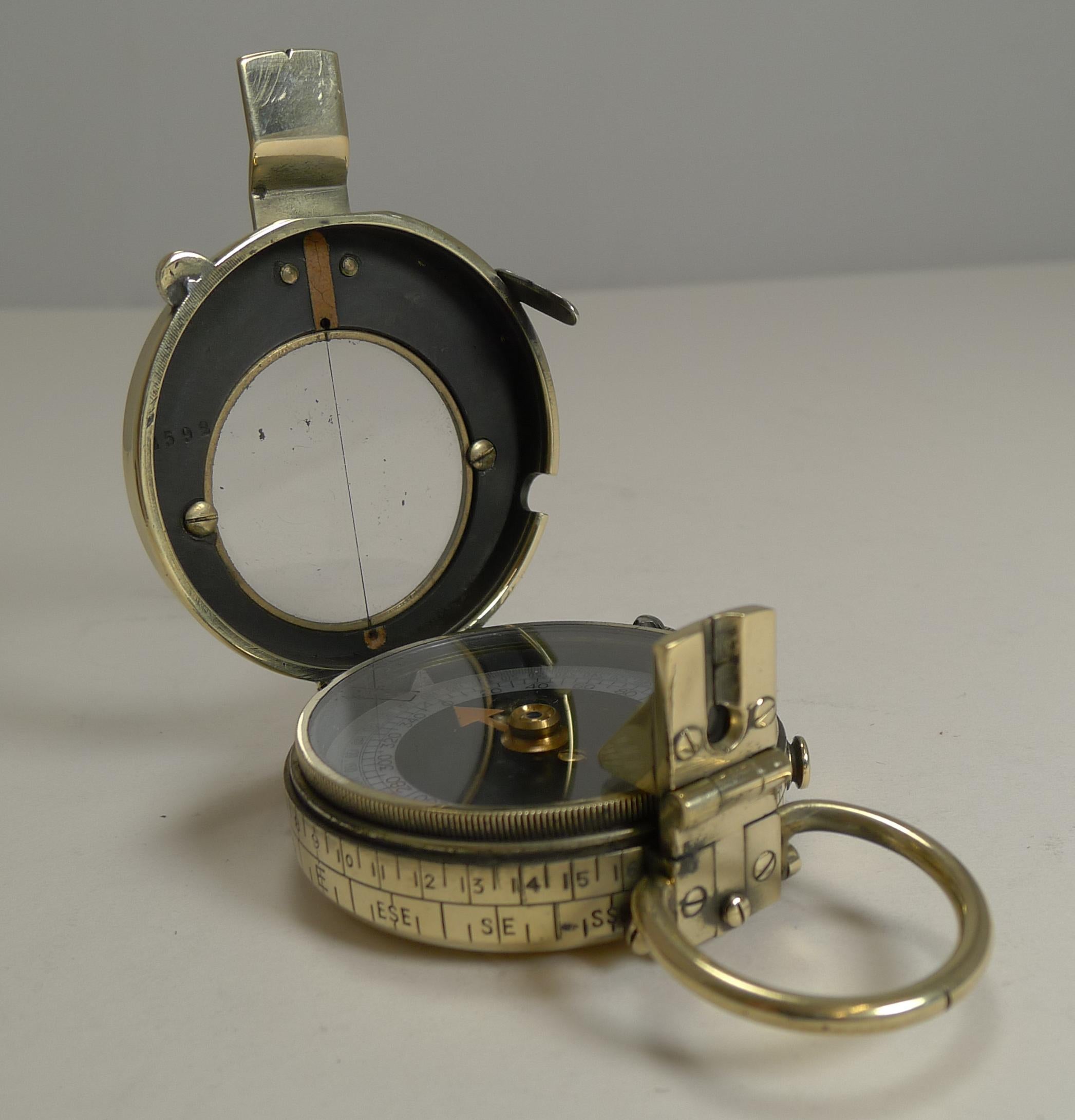 WW1 1918 British Army Officer's Compass, Verner's Patent MK VIII by E. Koehn 3
