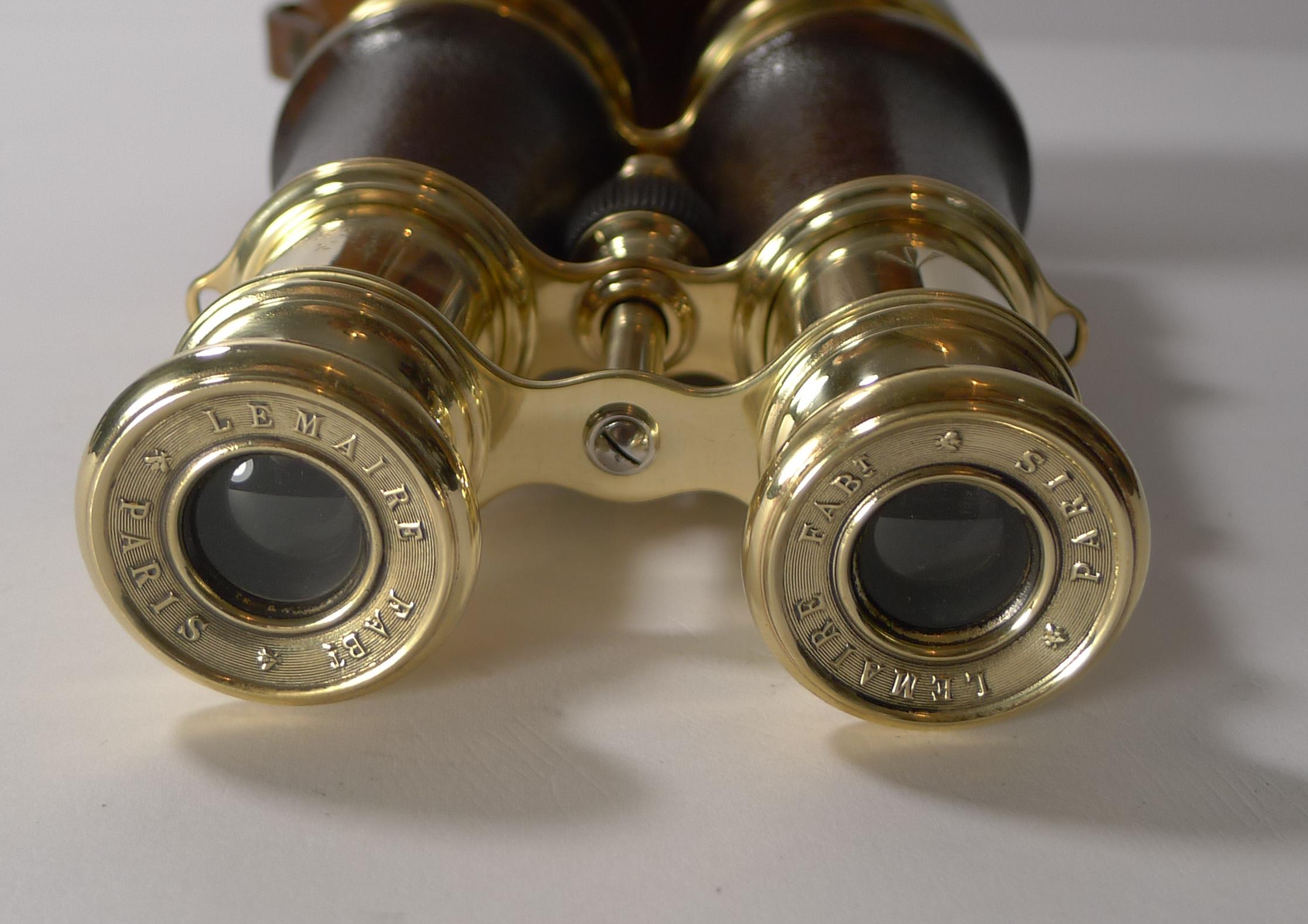 French WW1 Binoculars and Case, British Officer's Issue